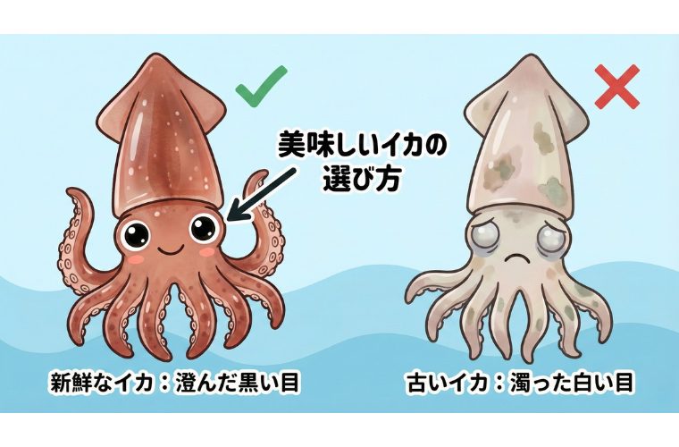 イカの鮮度チェックポイント「目」についての解説