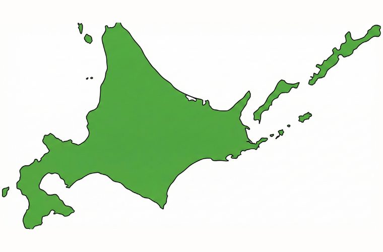 北海道地図のイラスト