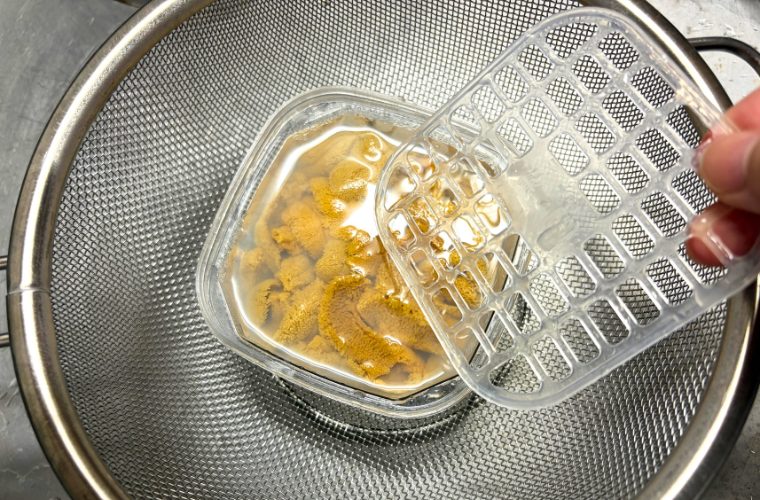 パッケージごとザルへ