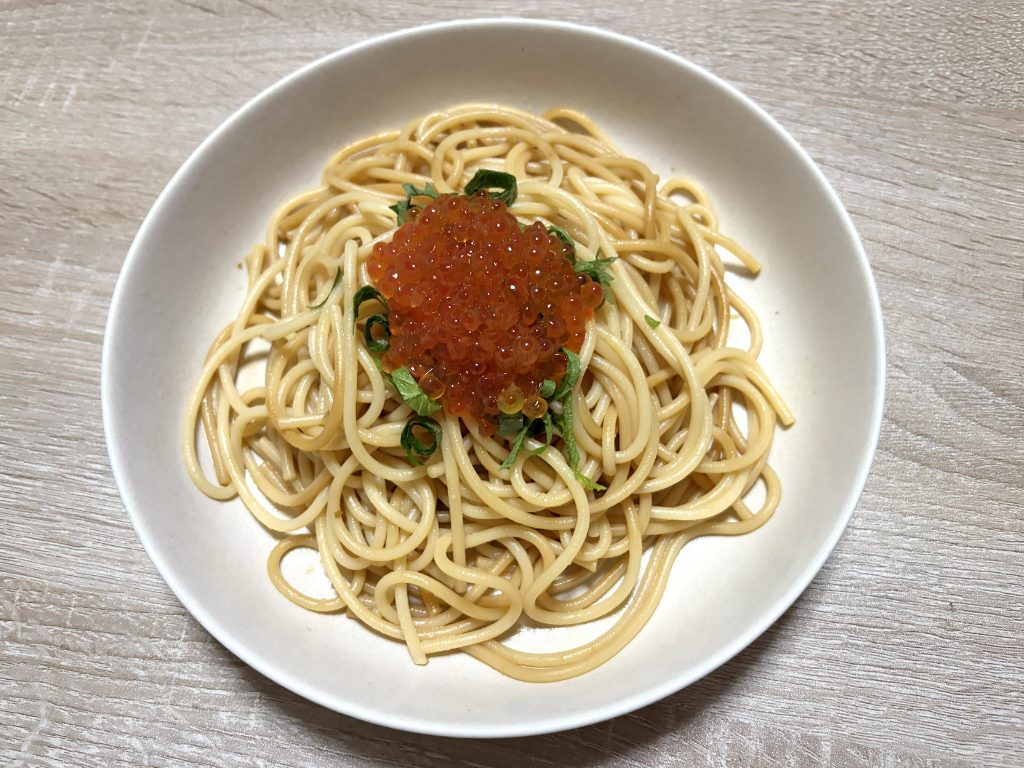 いくらバター醤油パスタ