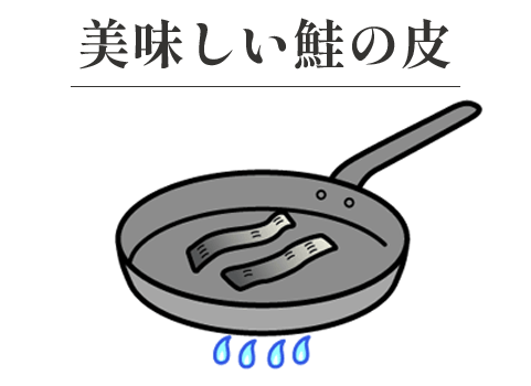 美味しい鮭の皮