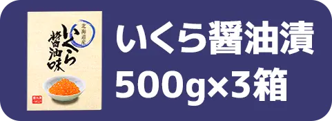 いくら醤油漬500g×3箱