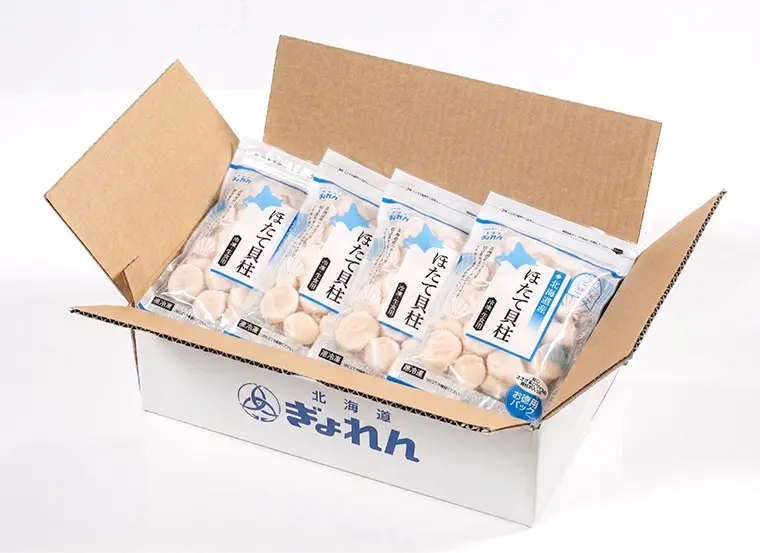 業務用まとめ買い】サイズ無選別ほたて貝柱 500g×8袋（北海道産・刺身