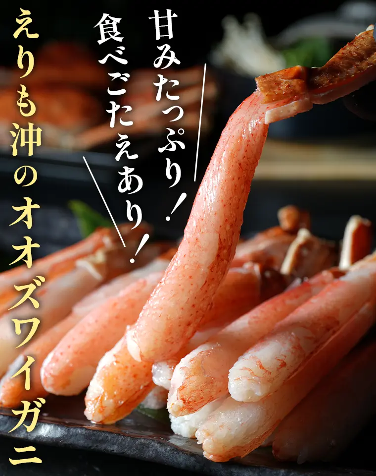 甘みたっぷり！食べごたえあり！えりも沖のオオズワイガニ