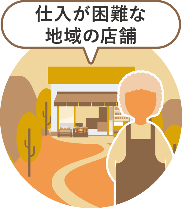仕入が困難な地域の店舗